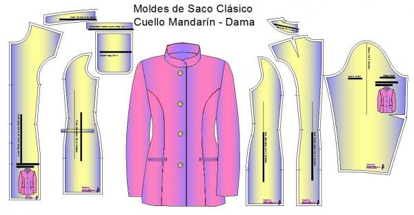 Moldes por Talla de ropa de dama, bebes y caballero